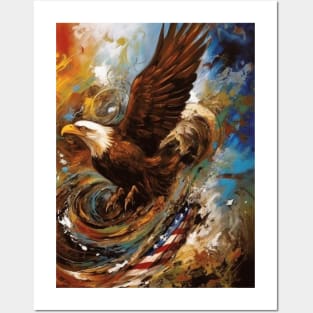 Patriotic Fusion Abstract Art Surrealistic Style Original Artwork Gift Ideas 03 Posters and Art